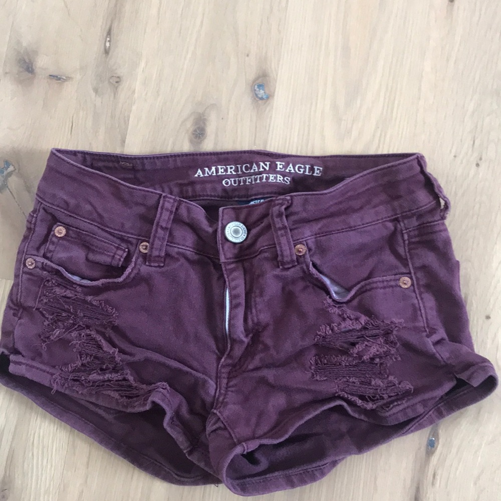 Burgundy American Eagle Shorts